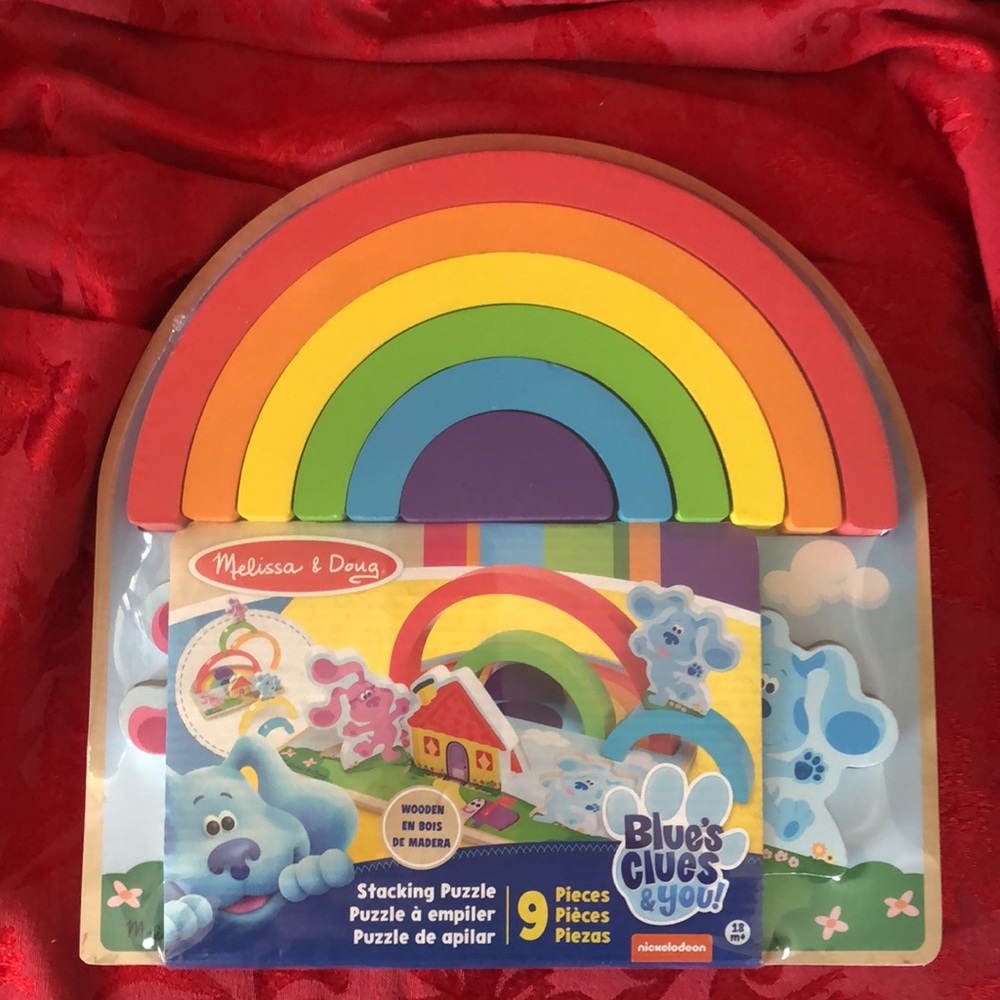 Melissa & Doug Nickelodeon Blue’s Clues wooden rainbow stacking puzzle